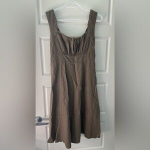 Sleeveless Brown Midi Dress Size 6 Fairy Peasant Prairie Cottagecore